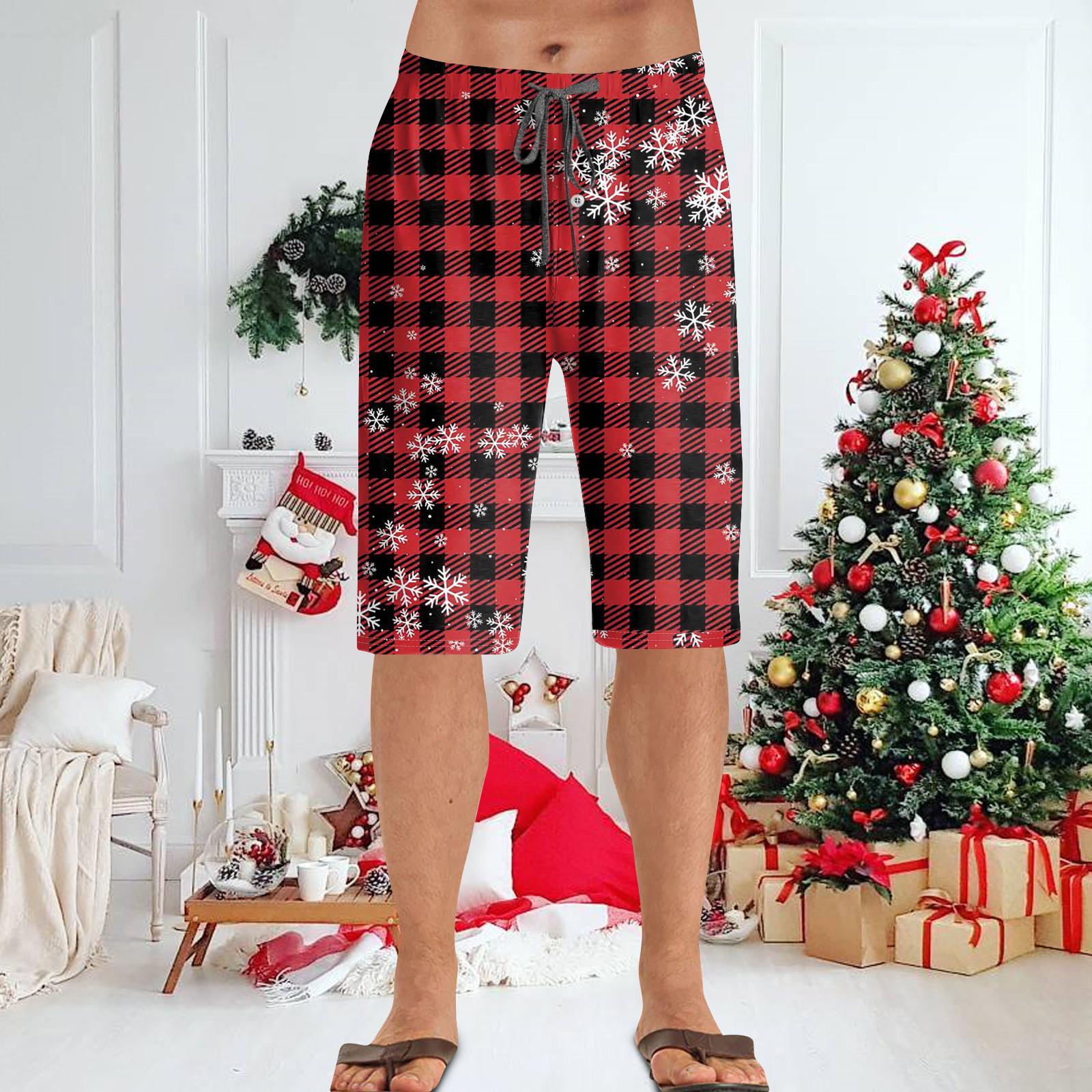 

Мужские повседневные и модные шорты с рождественским принтом XXL