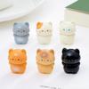 6Pcs/set Cartoon Mini Cat Animal Miniatures Resin Ornaments Fairy Garden Decoration Moss Terrarium Micro Landscape