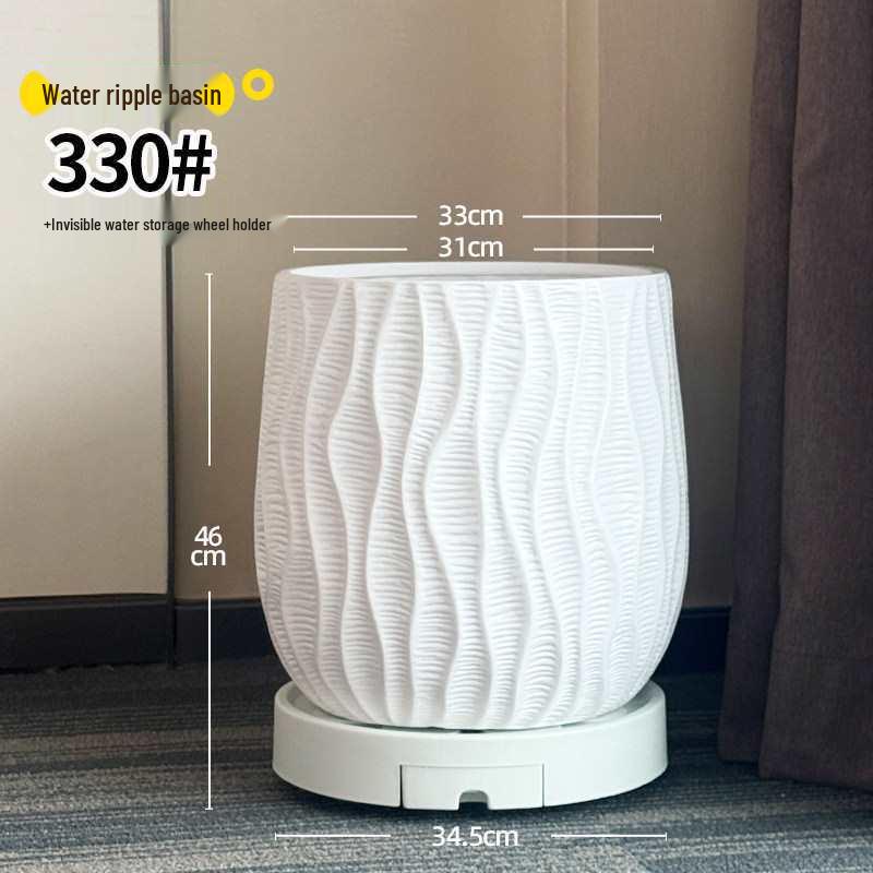 Large Caliber Resin Flower Pot for Monstera Deliciosa - Durable, Thickened Design with a Luxurious Touch