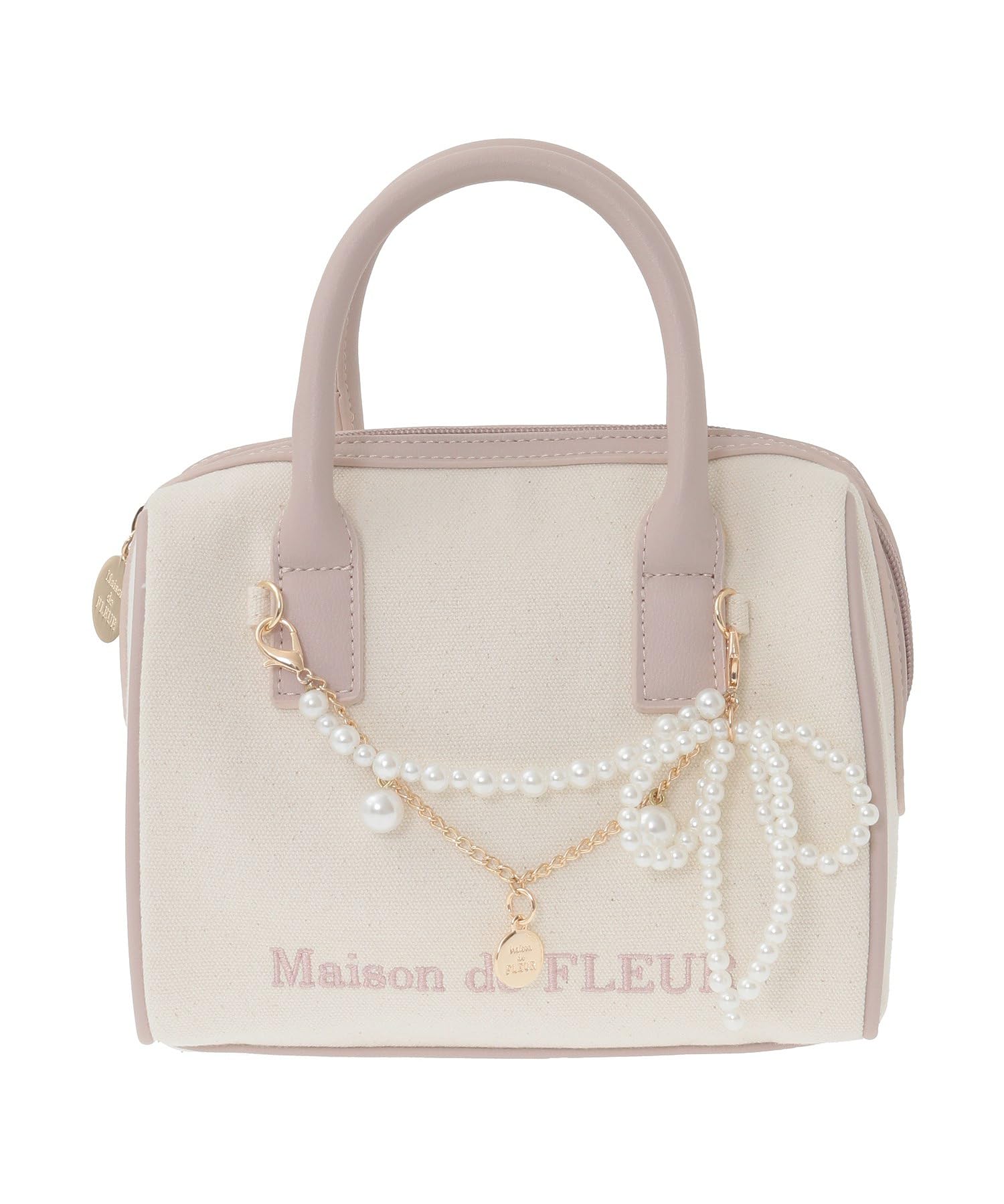Maison de FLEUR Charm Canvas Boston F Tote 08000830700 Bag, Pink, Bag, розовый