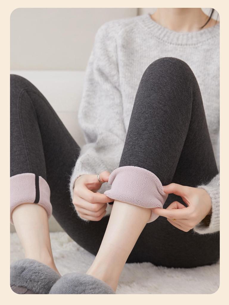 Extra Thick Plush Warm Cotton Pants - Seamless Slimming Plus Size Autumn/Winter Base Layer for Women