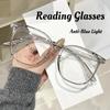 Unisex Fashion Large Square Frame Anti-blue Light Reading Glasses Men's New Fashion High-definition Anti-blu-ray Reading Glasses