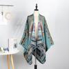 Outdoor Travel Camping Shawl Women'S Double-Sided Large Scarf Ethnic Style Warm Cape Shawl