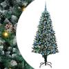 Artificial Christmas Tree with 300 LEDs and Stand Green 180 Cm