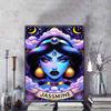 Disney 5D DIY Diamond Painting Princess Jasmine Dark Neon Tarot Style Illustration Full Round Diamond Mosaic Cartoon DogEmbroideryArtPaintingHomeDecor