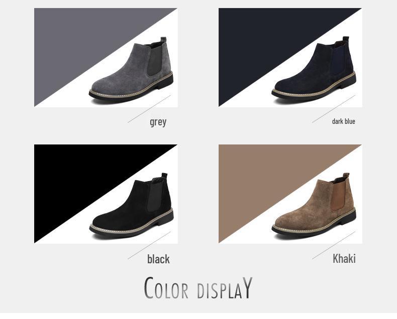 Bottes Chelsea en Cuir Tendance pour Homme Jeune: Baskets Montantes Respirantes en Daim pour un Usage Décontracté et Formel