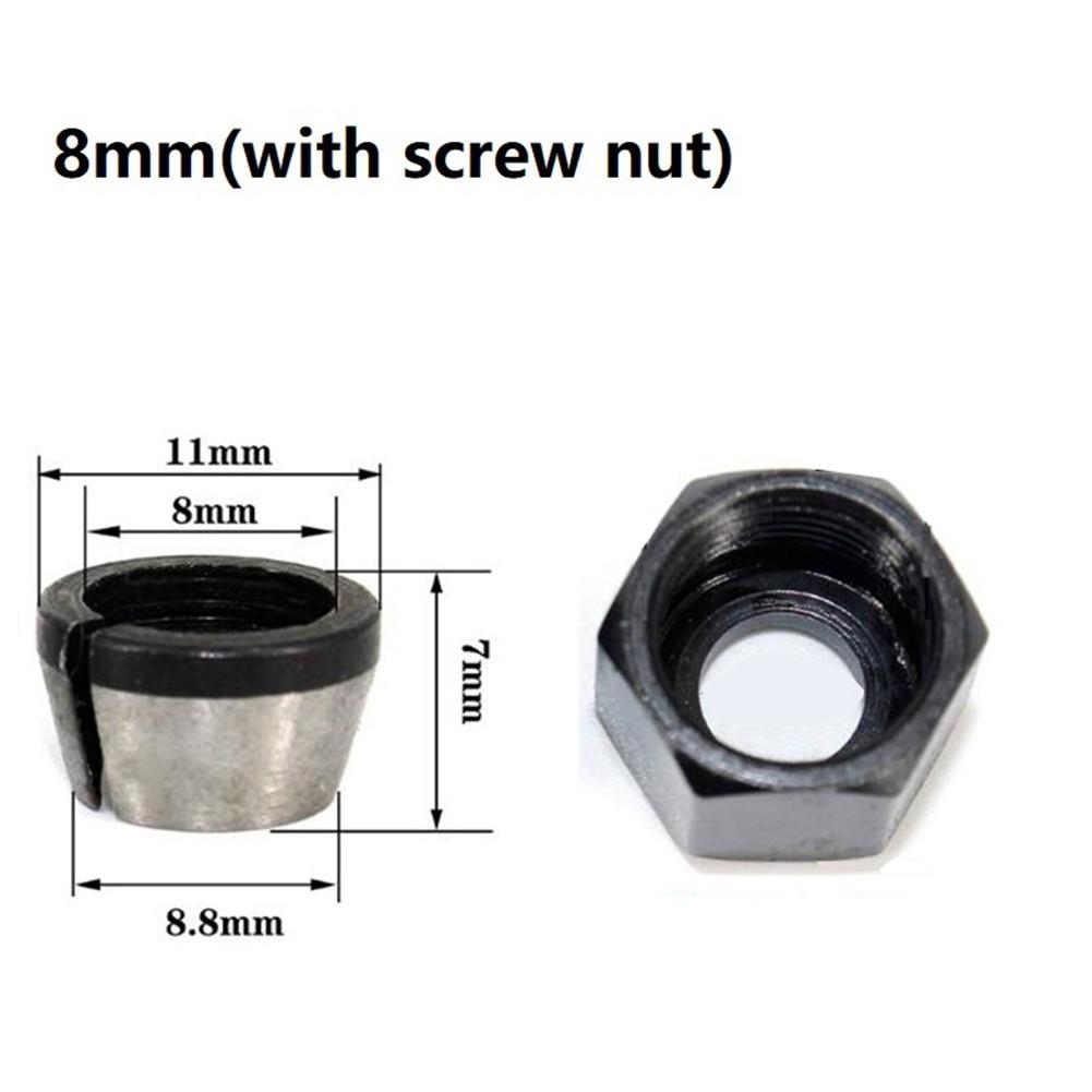 

Collet Chuck Adapter Nut 6mm/6.35mm/8mm Shaft Rotary Tool Accessory Brand New