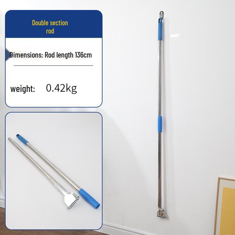 Rotating Cotton Thread Dust Mop for Home, Hotel & Homestay - Dual-Use for Dry & Wet Cleaning