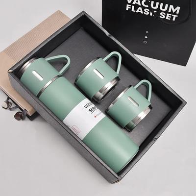 304 Nerezová termoska šálek na kávu 500ml vakuová termoska Kancelářský obchodní styl přenosná skleněná láhev Dárková sada