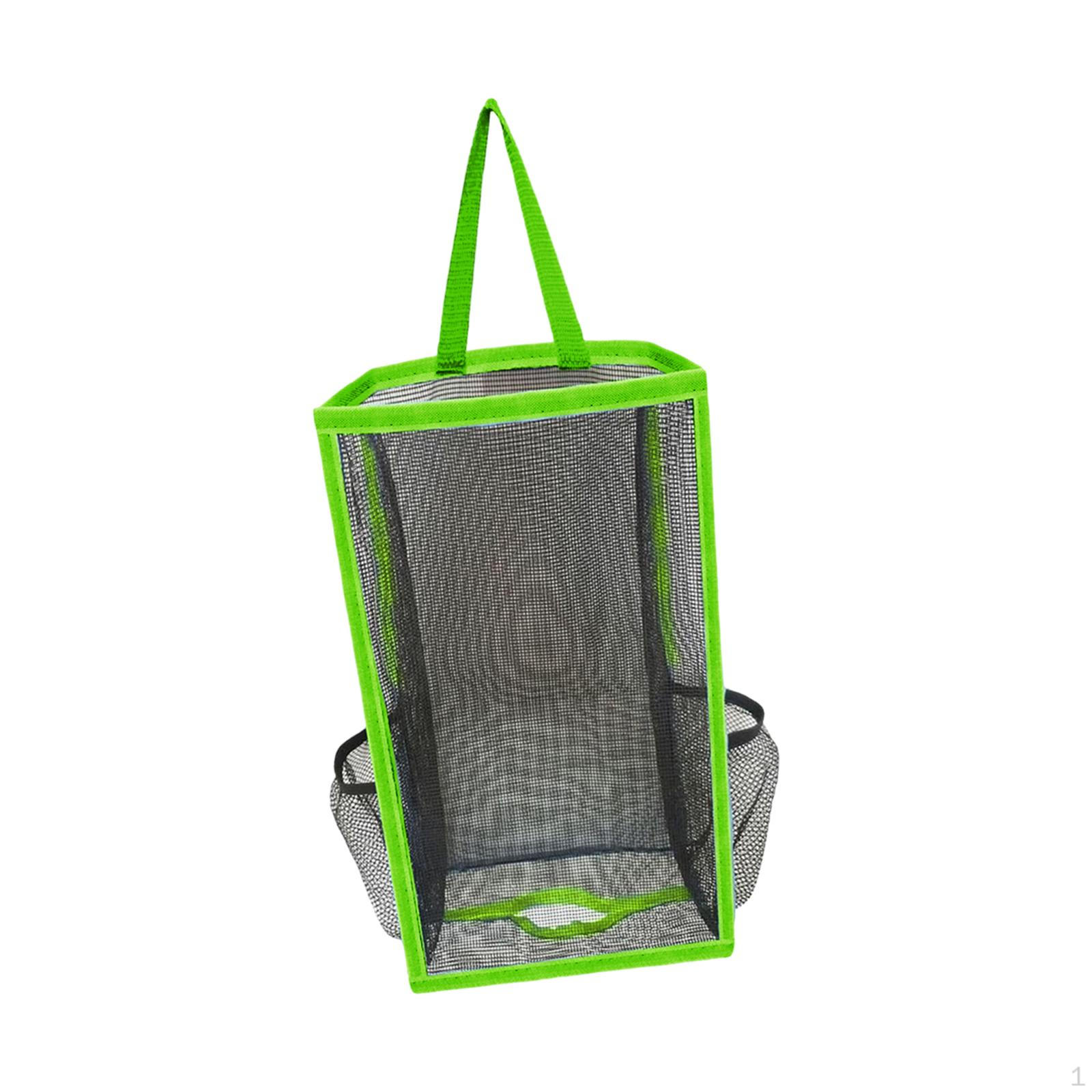 

Держатель для продуктовых сумок, дышащая сетка, подвесной контейнер для хранения отходов для дома зелёный