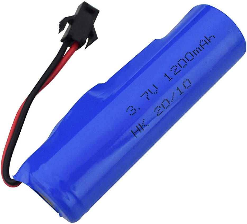 LiPo baterie 1S 3,7V 1200mAh pro RC terénní auta a nákladní auta | Konektor SM | Dlouhá výdrž | Modrá