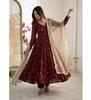 Damen Designer Anarkali Faux Georgette Kleid Hose Dupatta Set Indische Partykleidung Bollywood Salwar Anzug