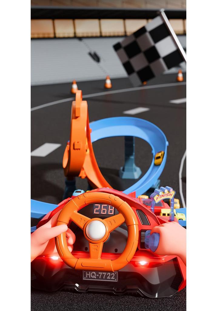 Stunt Track Electric Toy Car with Lights & Music