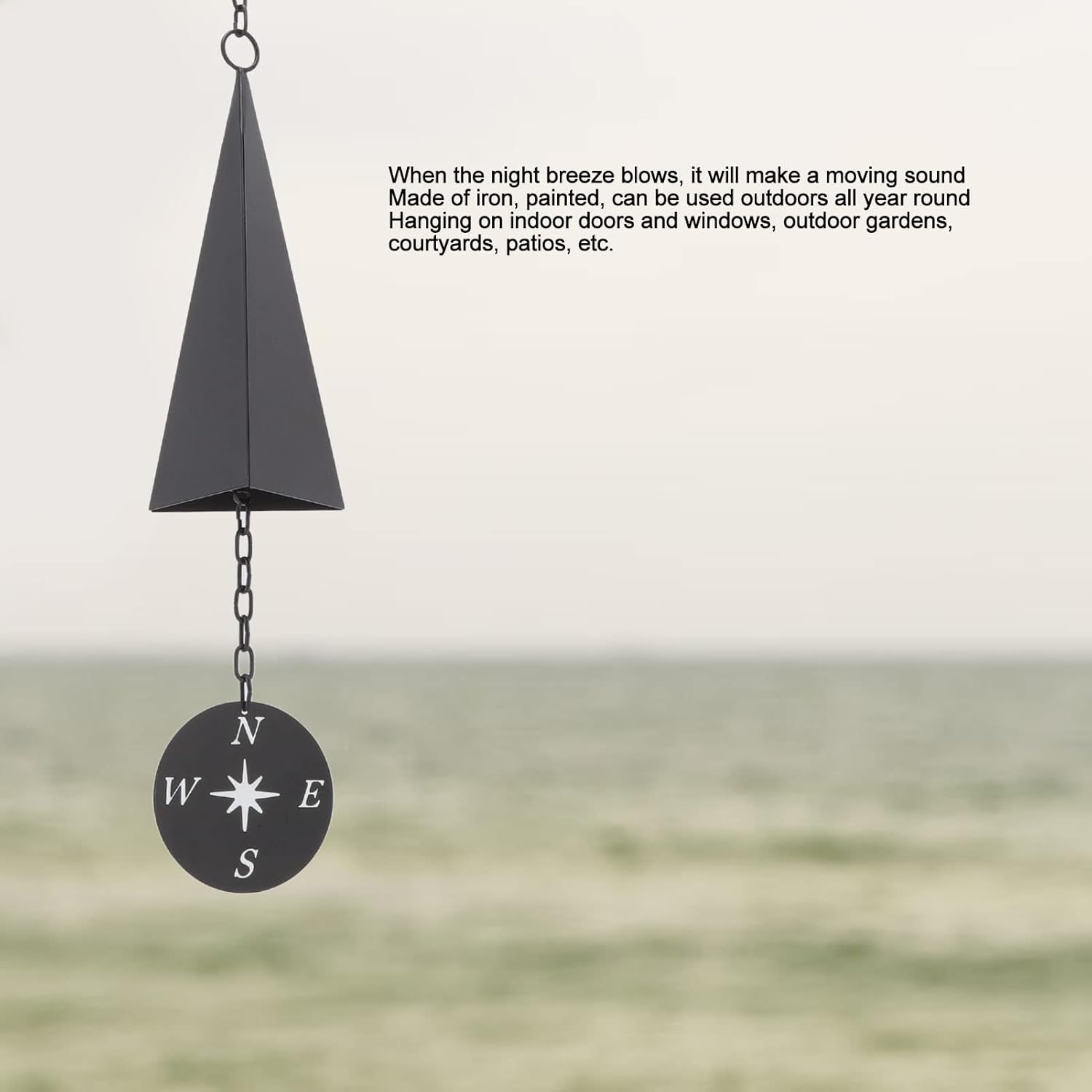 Wind Chimes, Iron Deep Resonance Serenity Bell Large Wind Chimes for Outside Deep Tone Garden Bells with Good Luck for Door Porch Garden Decorations