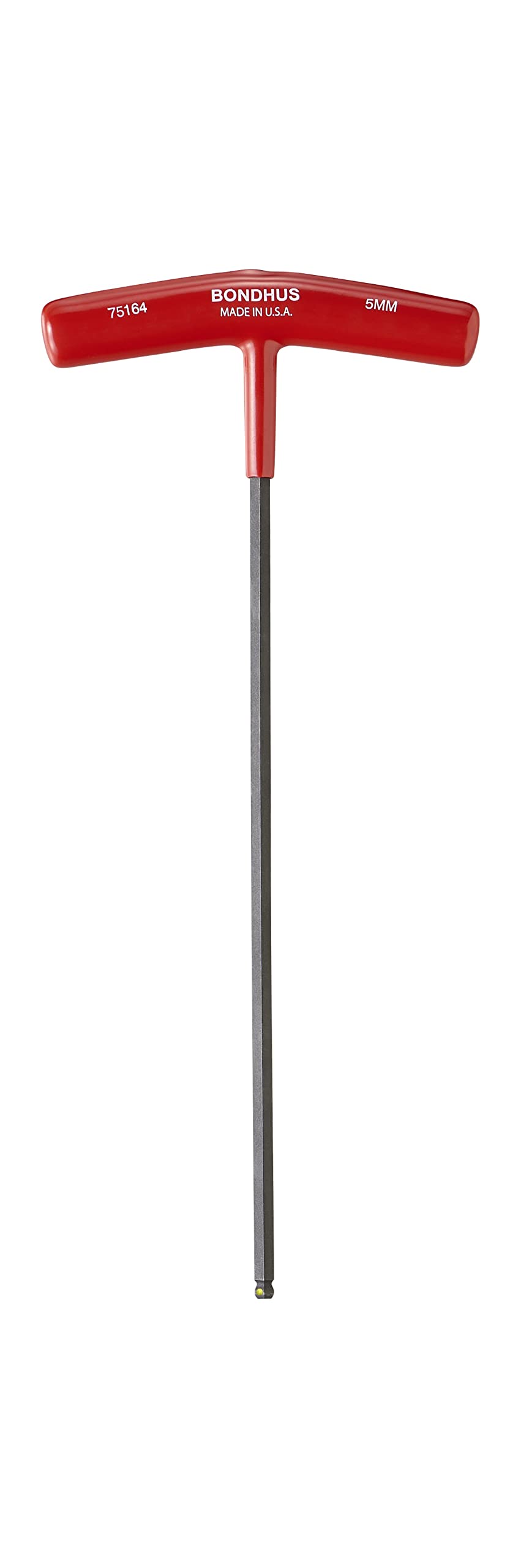 

BONDHUS Hex Wrench with Screw 5mm Shaft Handle Black Oxide PBT5MM 75164 ProHold® (T-Handle Grip) [Overall Length 246mm, Length 230mm, Length 105mm]