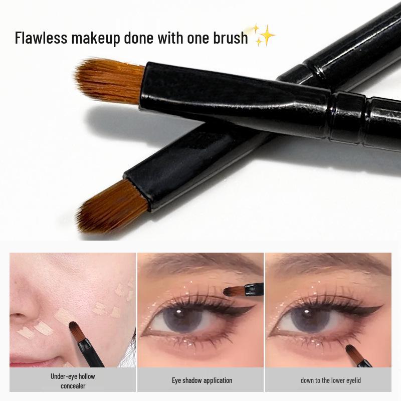 3-Piece Eyeshadow Brush Set: Nylon Brushes Individually Packaged for Beginners