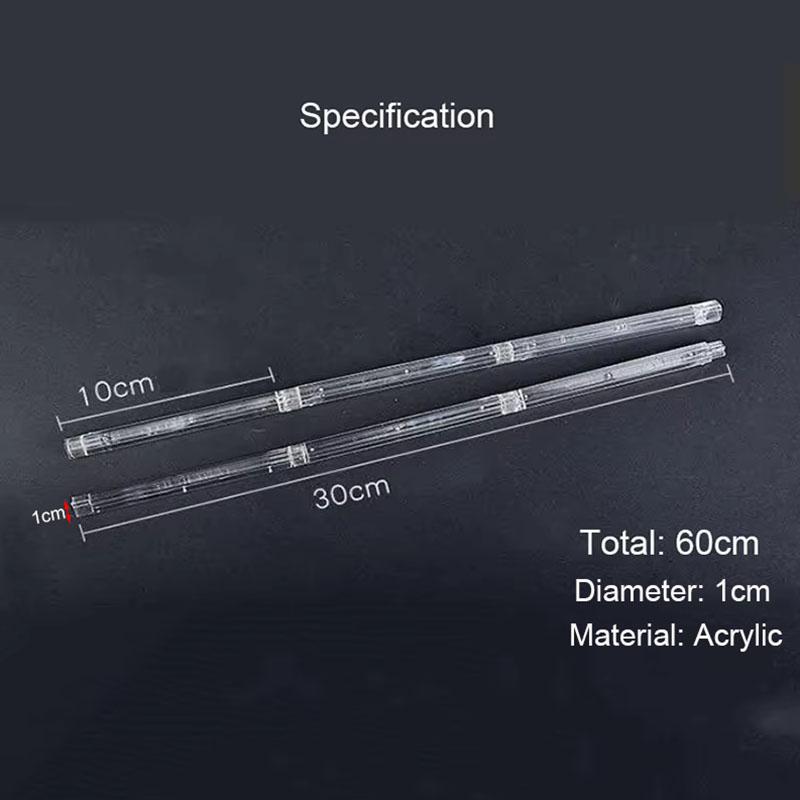 Spliceable 60cm Aquarium Air Stone Bubble Bar Wall Curtain Tube Hose Fish Tank Pump Hydroponic Oxygen Diffuser Tube Plastic