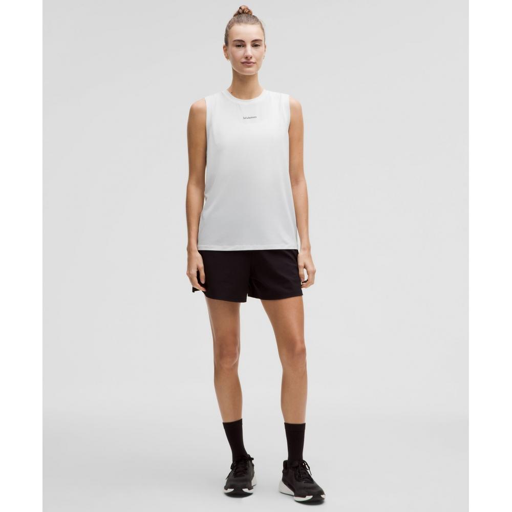 Lululemon Jersey Training Muscle Tank Top Long  Wordmark Primer