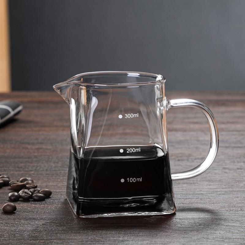 High Borosilicate Glass Coffee Pot V60 Filter Cup Filter Set Round Place Sharing Pot