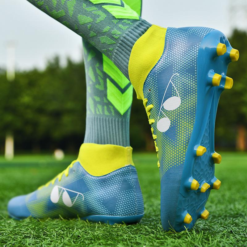 Hip-top Football Shoes Men's/female AG Long Nail Socks, Students Artificial Grass Football Competition Training Shoes