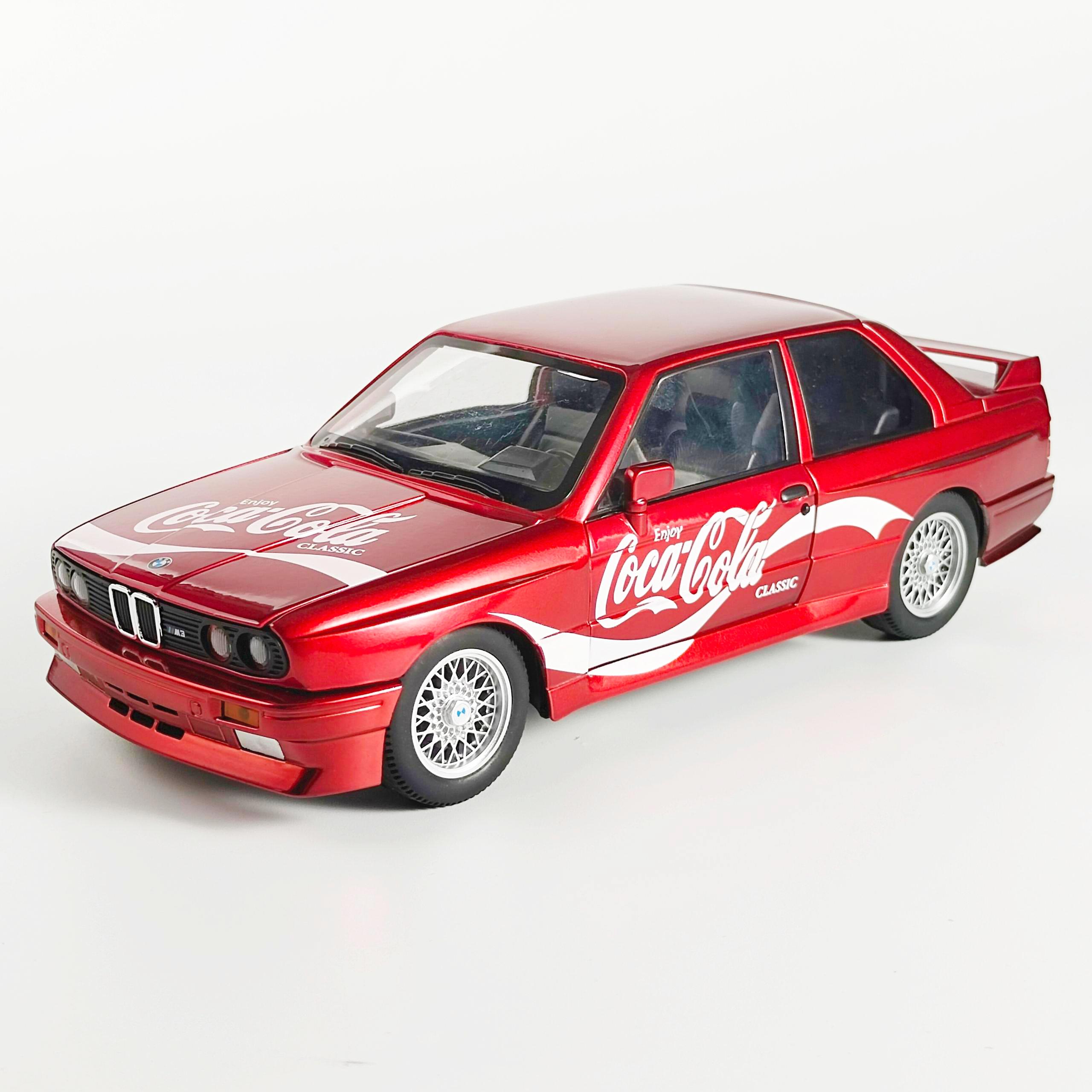 

Coca Cola 1:24 BMW M3 E30 1988 Mazda RX7 Sports Supercar Diecast Alloy Model Car Metal Outdoor Display Decoration Collection Boy