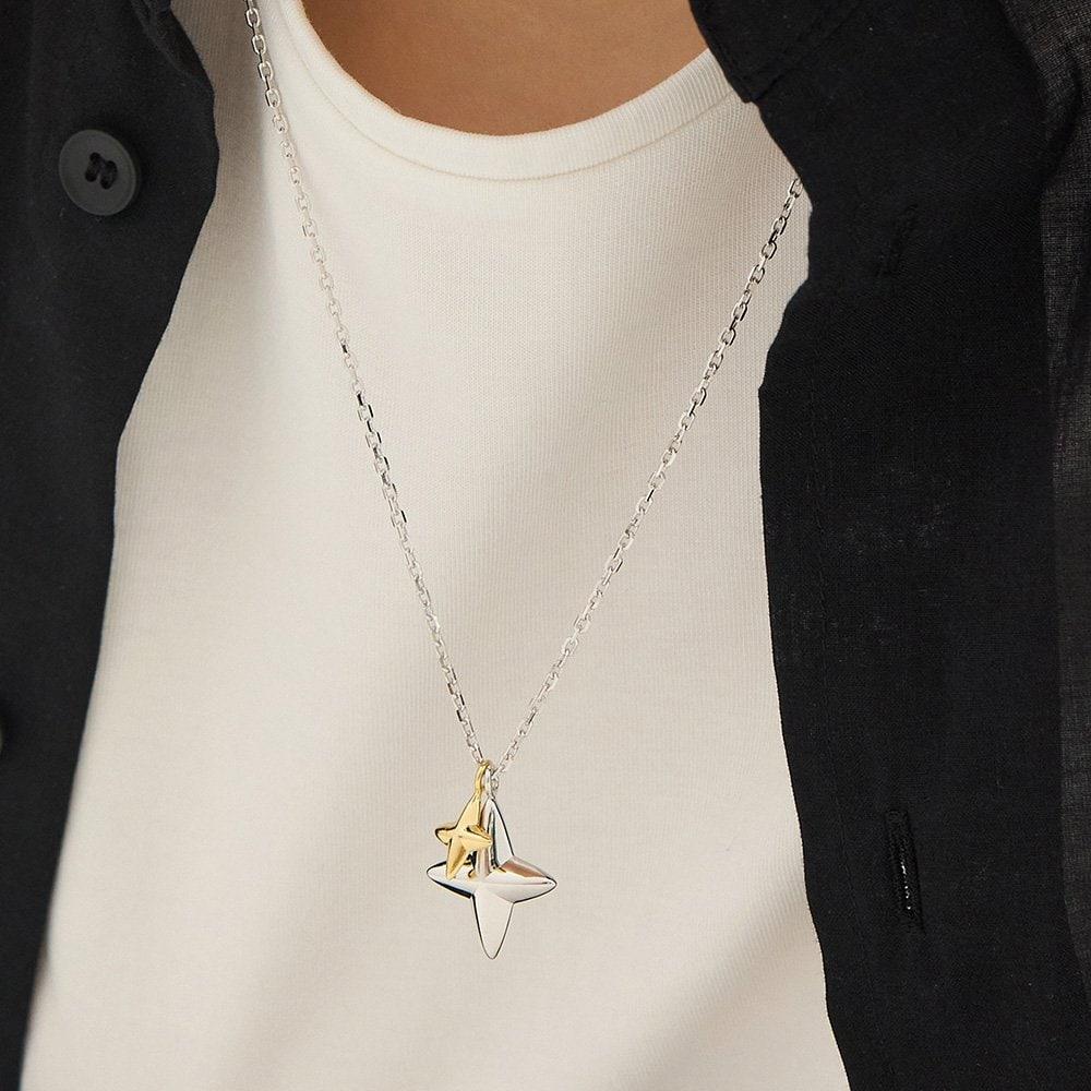 

Nova Silver (C) Double Tag Long Necklace Hl1N52113C9700