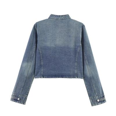 Europäischer und amerikanischer Stil, neue Damenbekleidung, modisch, lässig, vielseitig, modisch, klassische Jeansjacke