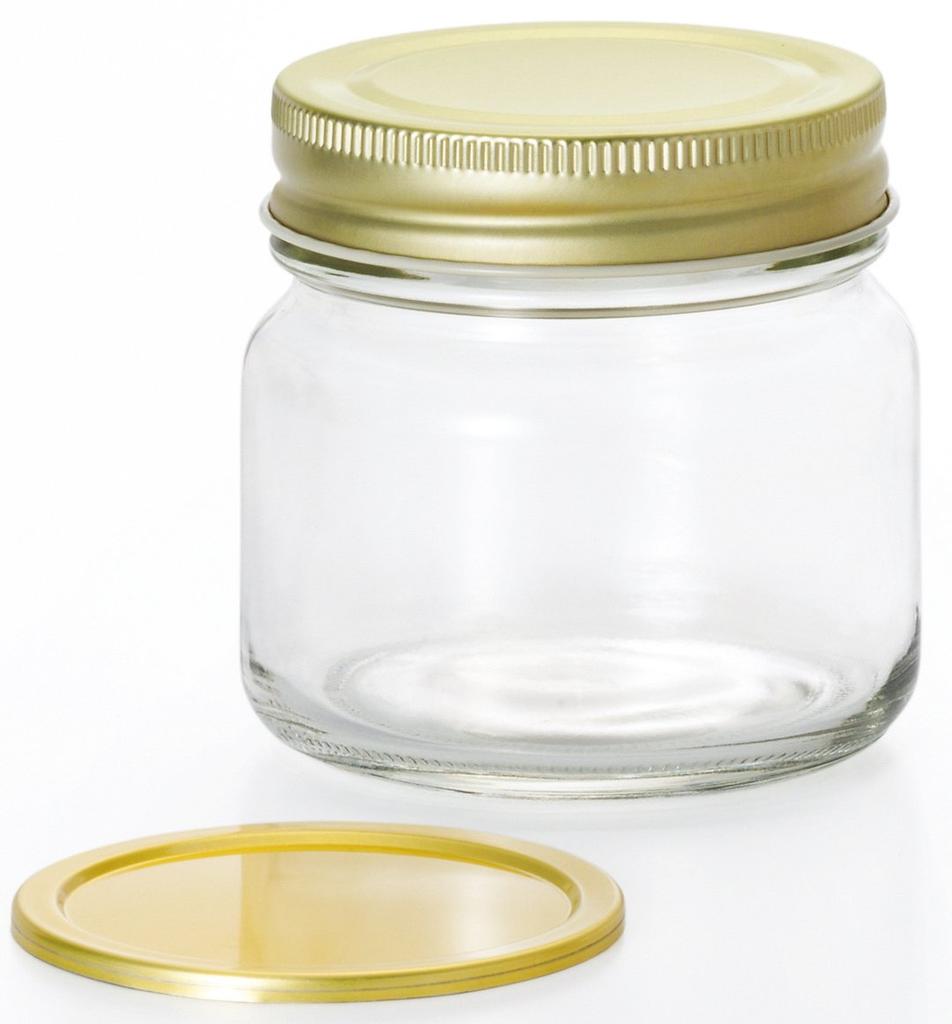 Aderia Double Cap Set of Made In Glass Storage Airtight Condiment Coffee M6430 Containers, 200ml, 6, Japan, Containers, Canisters, Containers,