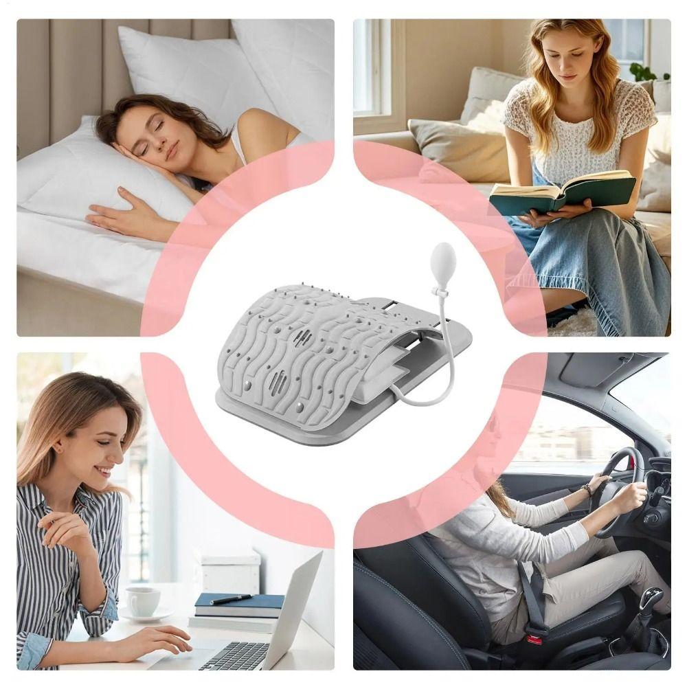 Acupressure Points Lumbar Support Cushion Adjustable Height Lower Back Pillow Back Stretcher  Spine