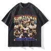 Summer Men Washed T Shirt Women Boxing Star Graphic Printed Short Sleeve Oversized Vintage Casual Fashion Crew Neck6