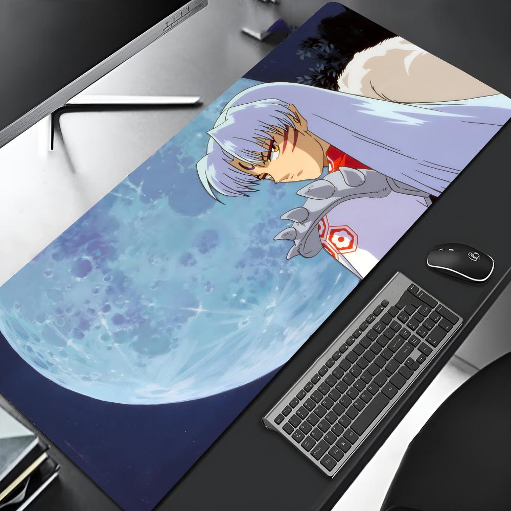 Anime Inuyasha Mouse Pad Edge Big Gaming Locking Computer Gamer Large Kawaii Rubber Art Mousepad Laptop Desk Mat