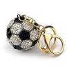3D Soccer Keychain USA For Women Men Bling Rhinestone Canada Mexico Football Cup Keyring Souvenir Jewelry Accessory