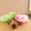 Party Model Capybara Plush Toy Popular Kapibara Creative Doll Bed Sleeping Long Throw Pillow Birthday