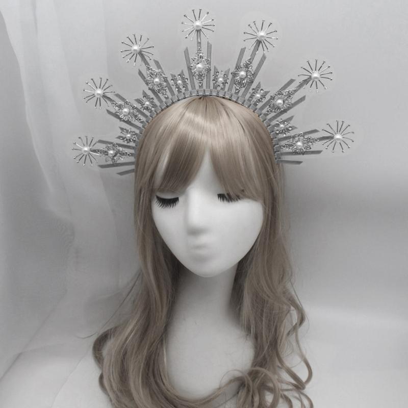 Bentiță Coroană Tiara Kituri Artizanat Handmade Piesa Coroană Costum Femei Bentiță Păr