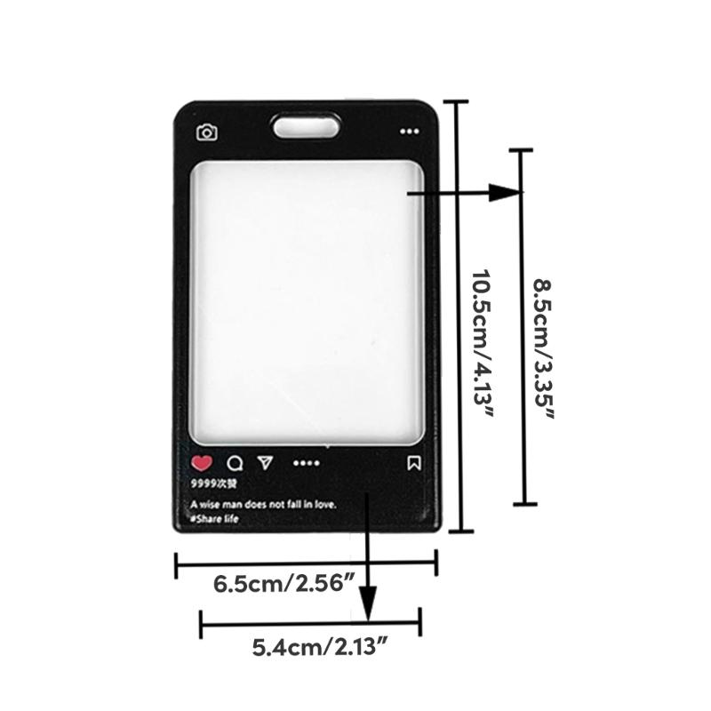 Transparent Ferrule Stationery Card Protection Sleeve Keyring Card Sleeve Acrylic Ferrule Korean Bus ID Card Holder