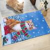 Winter Cat Snowscape Carpet Rug Soft Washable Anti Slip Home Living Room Sofa Mats Personalized Christmas Rug