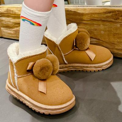 Botas de Nieve de Moda para Niños Botas de Felpa para Niñas para Niños Zapatos de Invierno Botas Planas