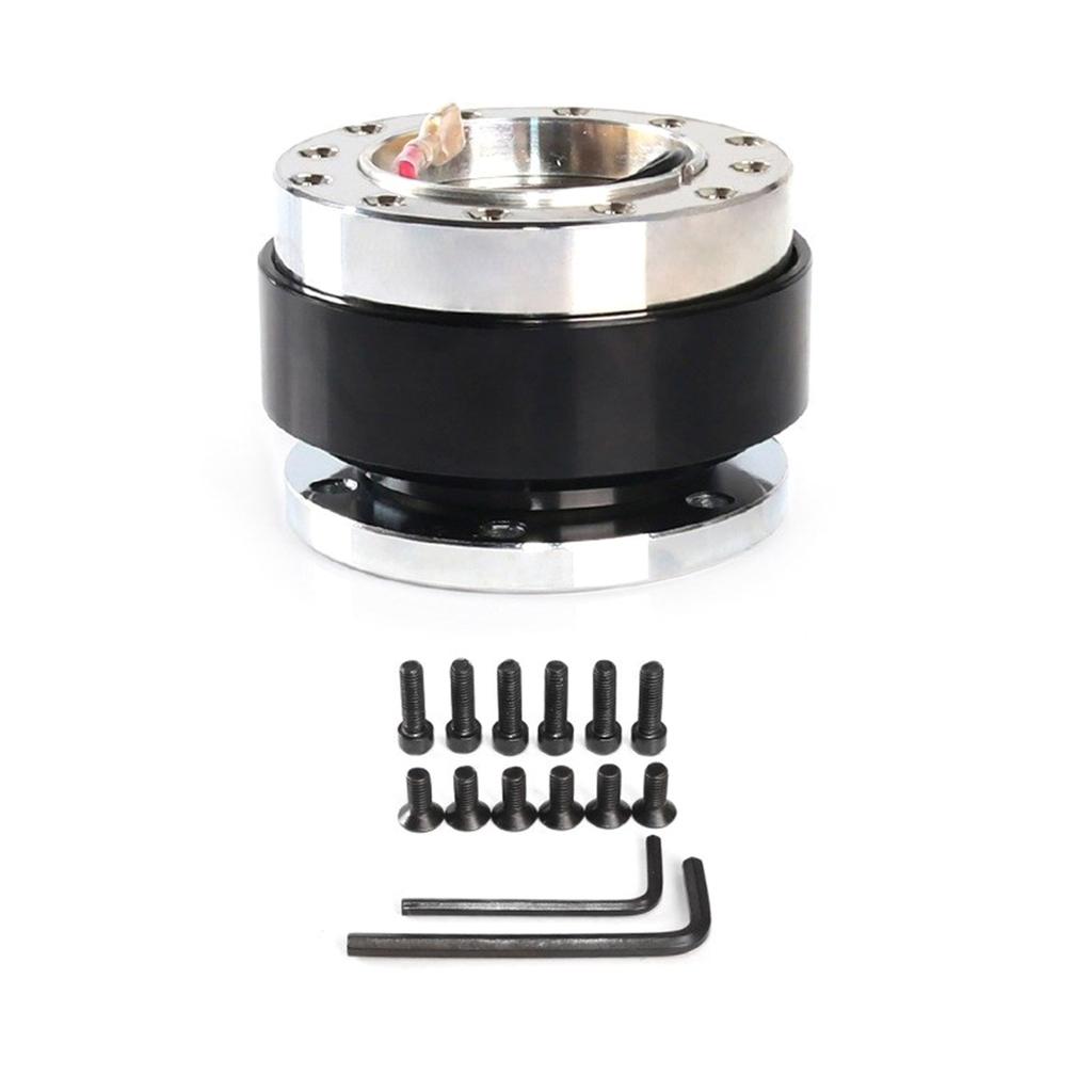 Motorsport Quick Release Steering Wheel Hub Mechanism Aluminum Adapter Accessories, for Various Models Easy Installstion