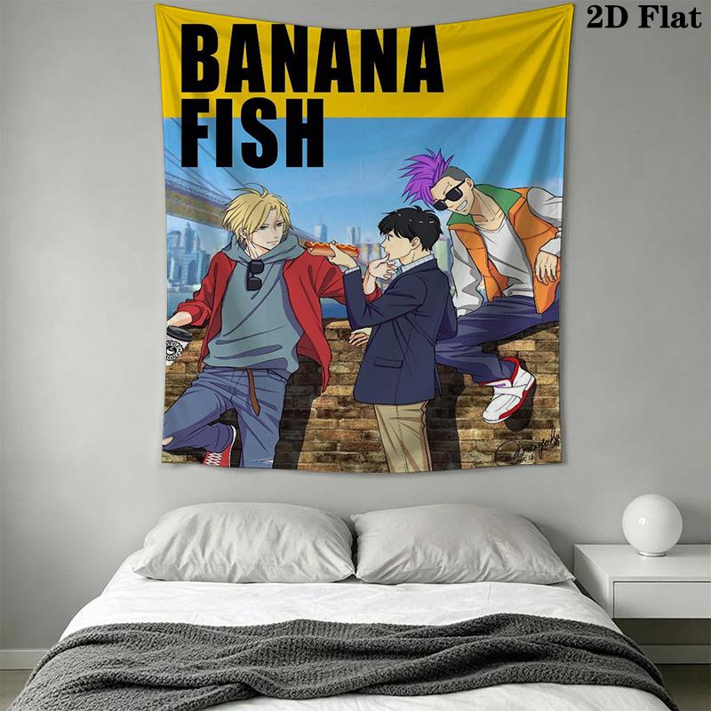 Banana Fish Pattern Home Decor Tapestry, Wall Hanging, Decorative RV Wall Cloth.DGT0925489