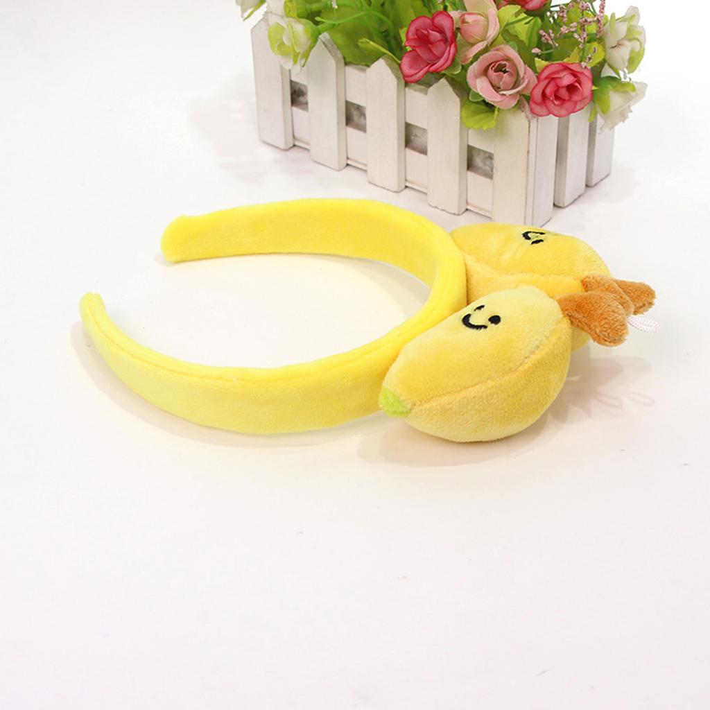 Quirky Banana Headbands Unique Pattern Hairband Lovely Cartoon Hair Hoop for Parties and Everyday Wear