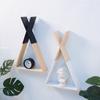 1Pc Living Room Wooden Triangle Storage Holder Rack Decor Wall Mounted Shelf for Kids Boy Girls Room Decor Home Decoration