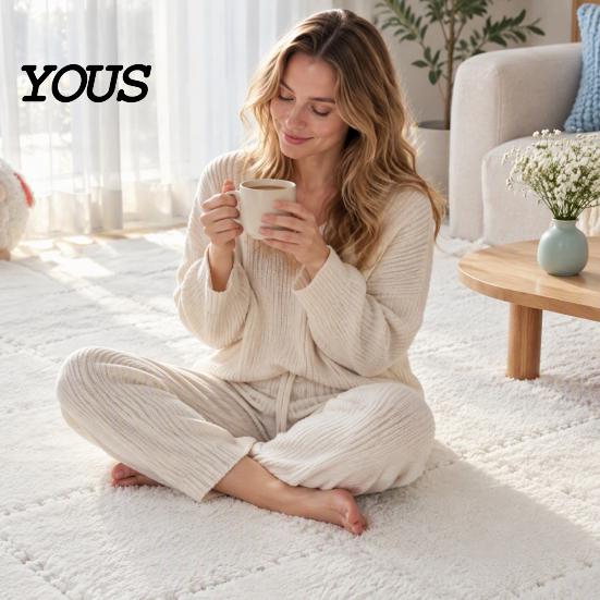 Home Decor Floor Pads Plush Puzzle Mat, Interlocking Carpet Tile, Anti Slip EVA Foam Jigsaw Play Mats Rug Squares for Bedroom Playroom Nursery Decor,