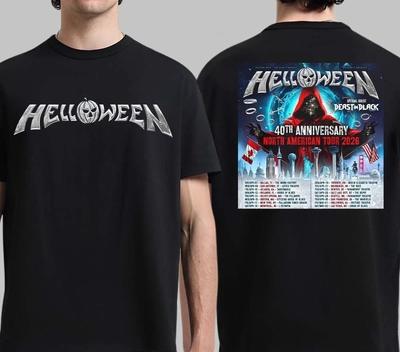 Helloween 40th Anniversary North American Tour 2026 Double Side TShirt Unisex T-Shirt