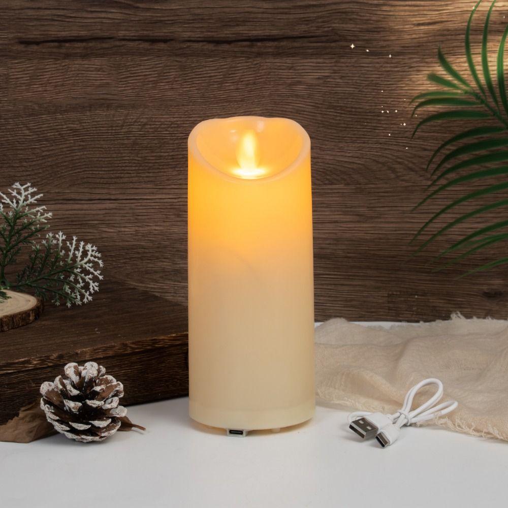 Creative Warm Glowing Candles Flameless Swing Flameless Candles Decorative Props