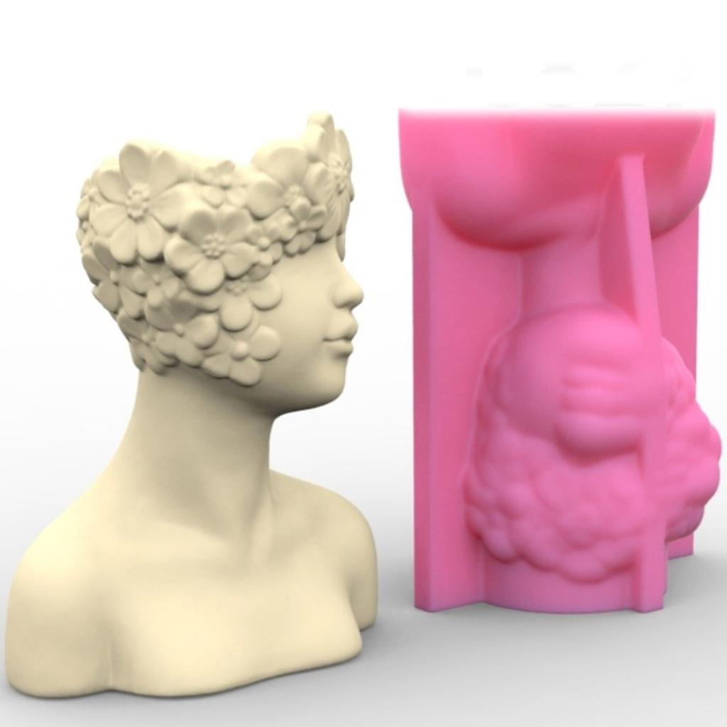 Silikonvaseformer Blomstervaseformer Kunstnerisk menneskelig figur Form Crafting Molds Kunstfigurformer Egnet for håndverk