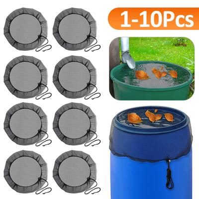 Filet de couverture en maille pour barils de pluie, seaux de collecte d'eau, filet de récolte de gouttes de pluie, Protection anti-moustiques, 1 à 10 pièces