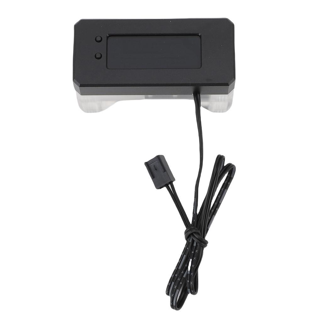 Water Cooling Flow Meter Alarm Multifunctional Aluminum Alloy and Acrylic High Temperature Low RPM Electronic Water