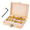 12pcs 8mm Router Bit Set Trimming Straight Milling Cutter Wood Bits Tungsten Carbide Cutting Woodworking Trimming