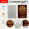 Retro Dads Workshop Metal Sign Rusty Tin Garage Wall Decor Funny Handyman Father's Day Man Cave Gift 8x12 Inch