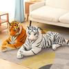 45-155 cm Giocattoli di Peluche Tigre Realistici di Alta Qualità Morbidi Animali Selvatici Simulazione Bambola Tigre Giallo Bianco Regalo di Compleanno per Bambini